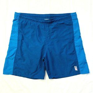 Vintage Nike Spell Out Mesh Lined Swim Trunks‎ L